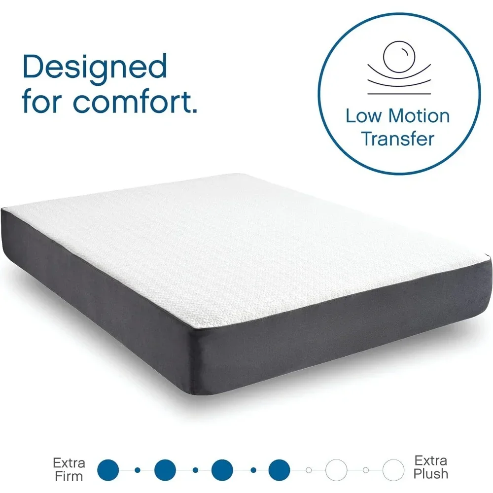 CertiPour-US ignorent | Bed-in-a-Box, Matelas Queen, Matelas ventilé en mousse à mémoire de forme, 10 po