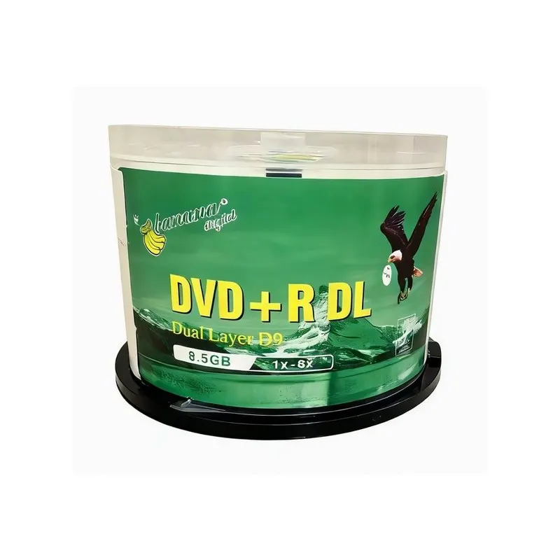Wholesale D9 DVD Disc DVD+R 8.5GB Dual Layer D9L 8X 240min 50pcs/lot