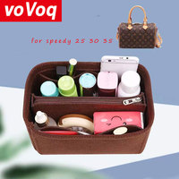 For Speedy 25 30 35 Insert Bags Organizer Coffee Khaki Red Cosmetic Bag Liner Bag Women's Handbag Forming Machine