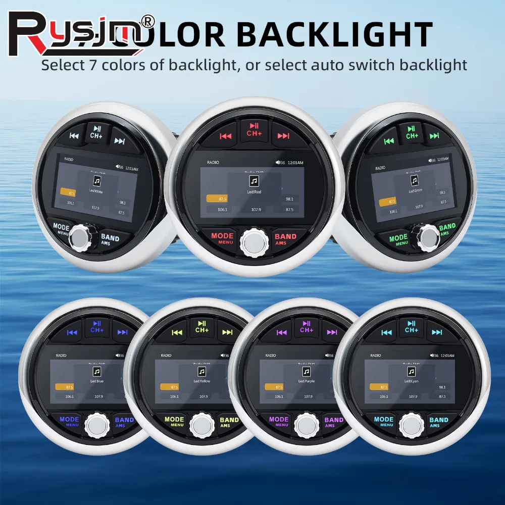 

Marine Radio Player /Speakers Boat Radio System Waterproof Bluetooth-compatible MP5 Audio Radio FM AM Digital Media Player