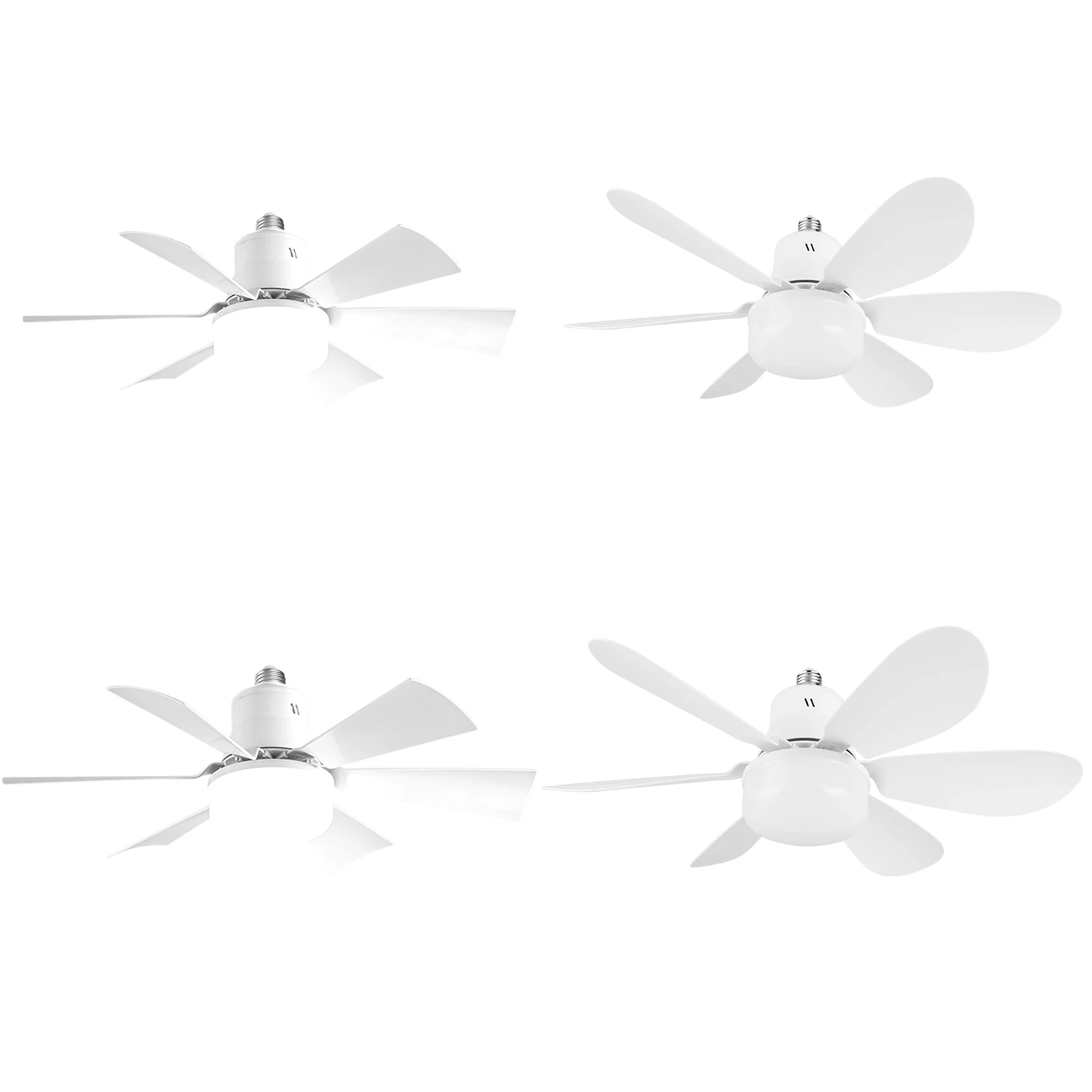 Screw in Ceiling Fan in Light Socket with Extender & 6 Blades Ceiling Fan with Light for Bedroom Kitchen Living Room