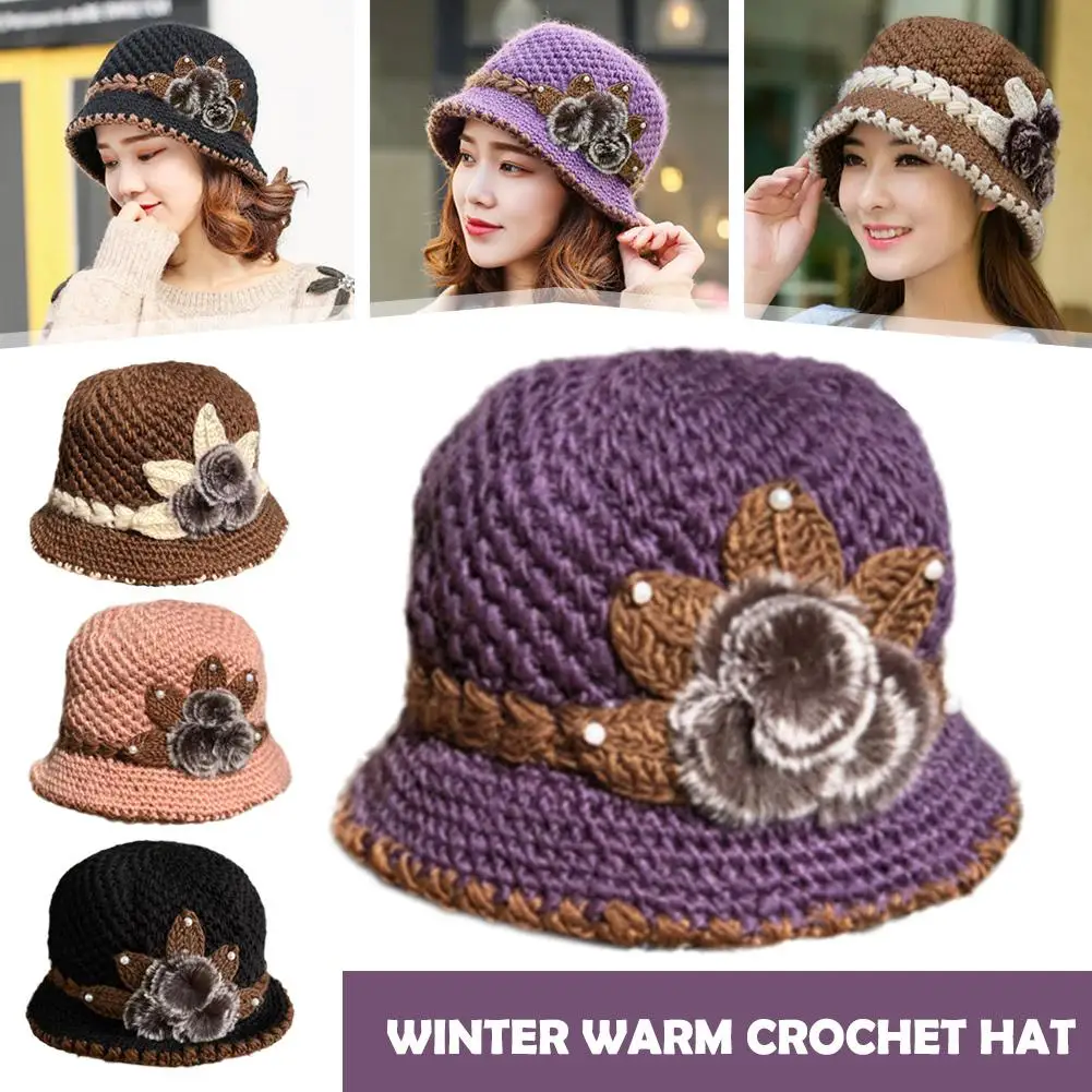 2024 New Warm Hats Winter Women Wool Caps Cute Knitted Winter Autumn Hat Fashion Beanies Spring 1pcs Hat Female E9D3