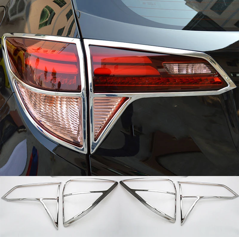 CHROME TAILLIGHT REAR LIGHT LAMP COVER TRIM MOLDING GARNISH STYLING BEZEL GARNISH FOR HONDA VEZEL HRV HRV-V 2016 2017 2018 2019