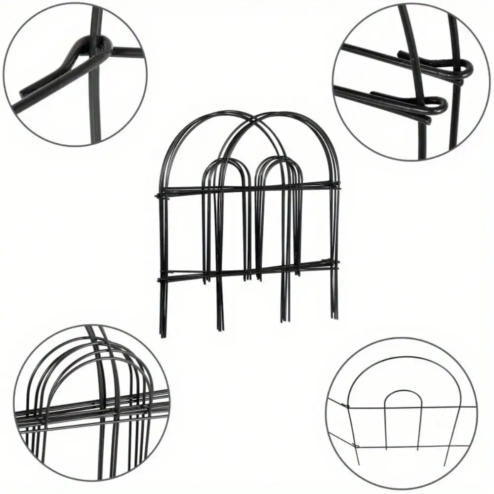 35 PCS Garden Fence 18'' Metal Border Folding Fence Pannel Animal Barrier Yard