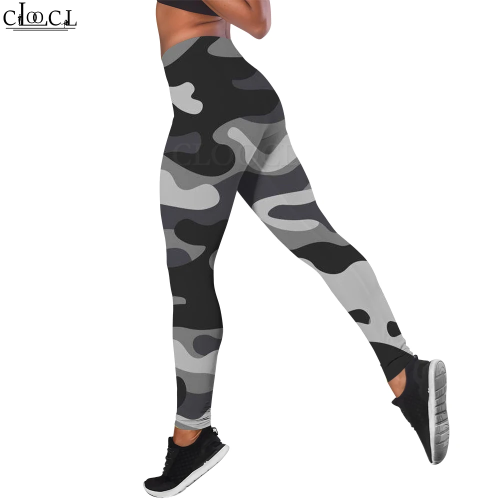 

CLOOCL Female Fitness Fashion Leggings Women Print Good Looking Camouflage Legging Lady Sexy Slim Push Up Elastic Waist Trousers