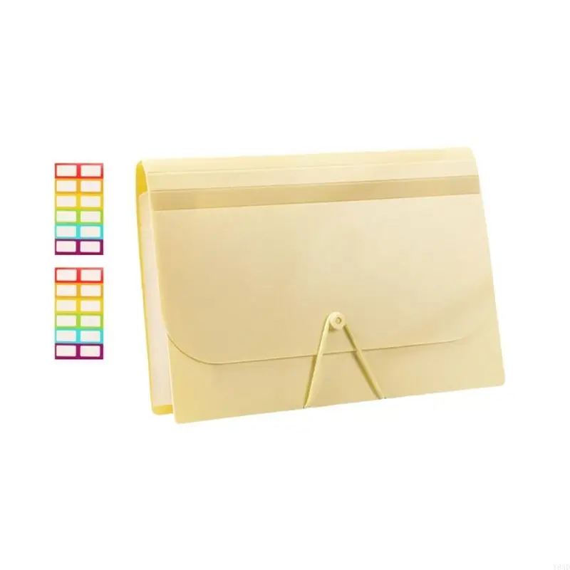 Y8AD 13 Pockets Expanding File Folder 13 Compartment Document Receipt Organizers