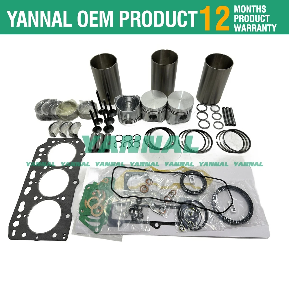 3T84HLE 3T84HTLE Overhaul Rebuild Kit For Yanmar Engine Digger Generator W Valve