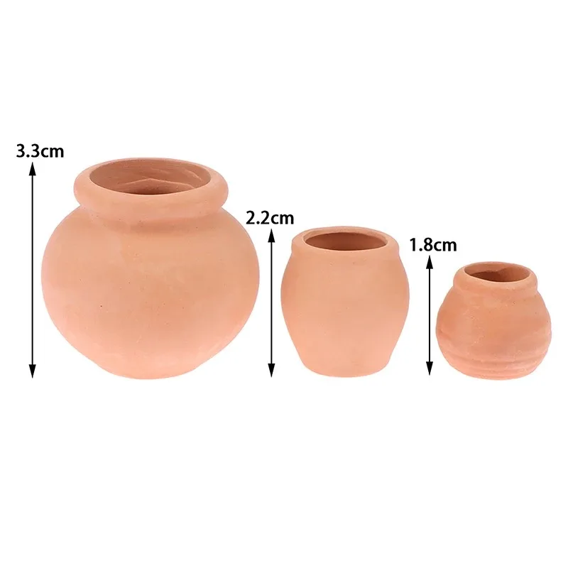 1 قطعة دمية مصغرة تقليد الطين جرة صغيرة الحنين اكسسوارات المطبخ ل بيت الدمية ديكور الاطفال التظاهر اللعب اللعب #4