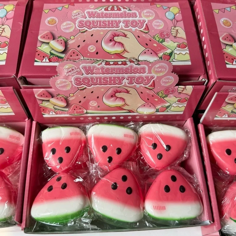 1/3/5 Stück Niedliche Wassermelonen-Quetschspielzeuge, langsam aufsteigend, weiches Stressabbau-Spielzeug, Kawaii-Frucht-Sensorik-Fidget-Spielzeuge für Kinder und Erwachsene – Detail 6