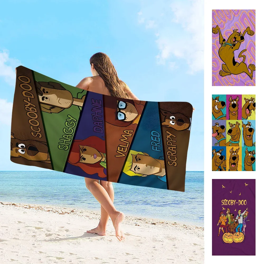 Scooby Cartoon Doo Beach Towels Shower Towel Sauna Travel Spa Microfiber Quick Dry Gym Accessories Cute Room Decor