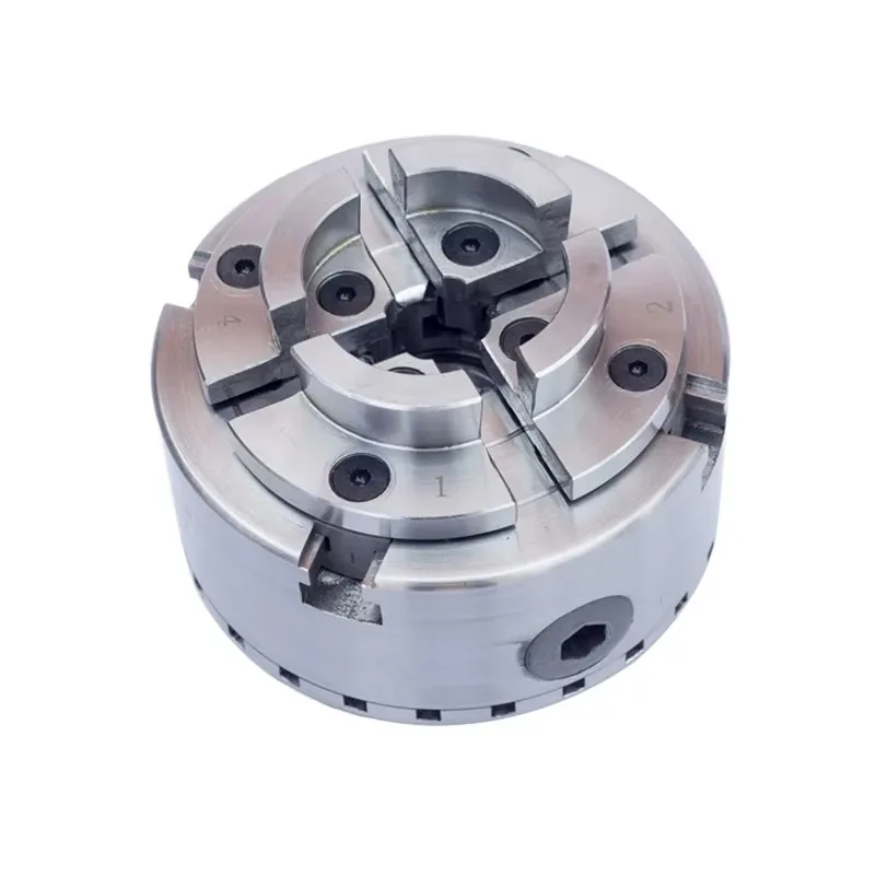 High Precision KP96 Series 4-Jaw Self-Centering Chuck 45# Steel for Woodworking Lathe