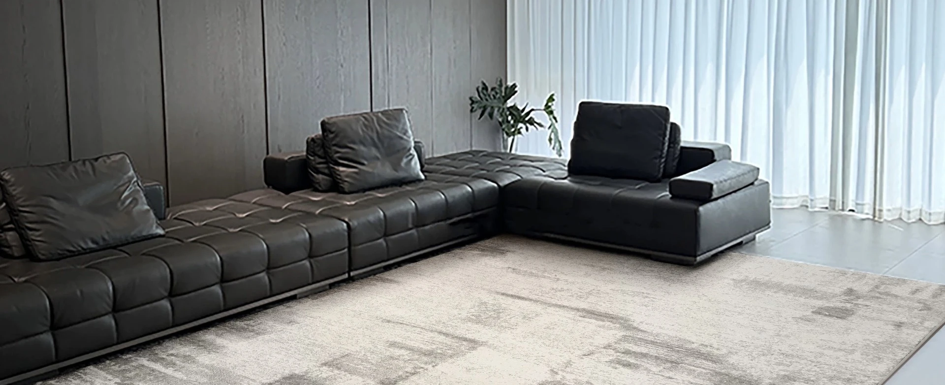 Glue-free plain color advanced carpet waterproof and bacteriostatic modern simple Italian light luxury