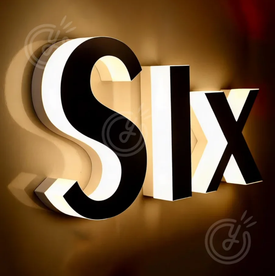 Custom Personalized LED Light Up Sign 3D Metal Letters For Outdoor Business Storefront Waterproof Illuminated Backlit Signage