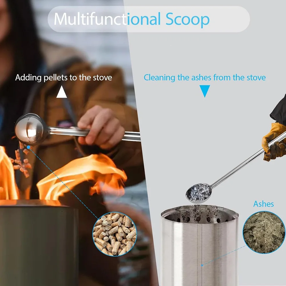 

Щипцы для камина и приготовления пищи на открытом воздухе, 28 см, с усиленным захватом, функция 2-в-1