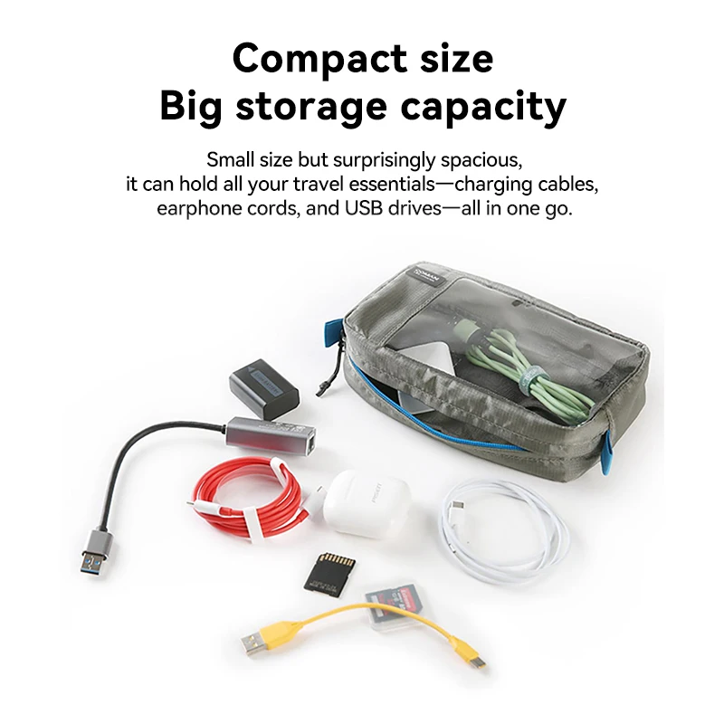 COMAN VE6 Travel Portable Digital Accessories Storage Organizer Bag for Charger HDD Mouse Earphone Protection Cover image 3