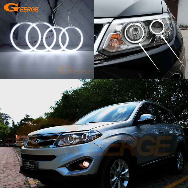 

For Chery Tiggo 5 2013 2014 2015 Excellent Ultra Bright CCFL Angel Eyes Kit Halo Rings Car Accessories