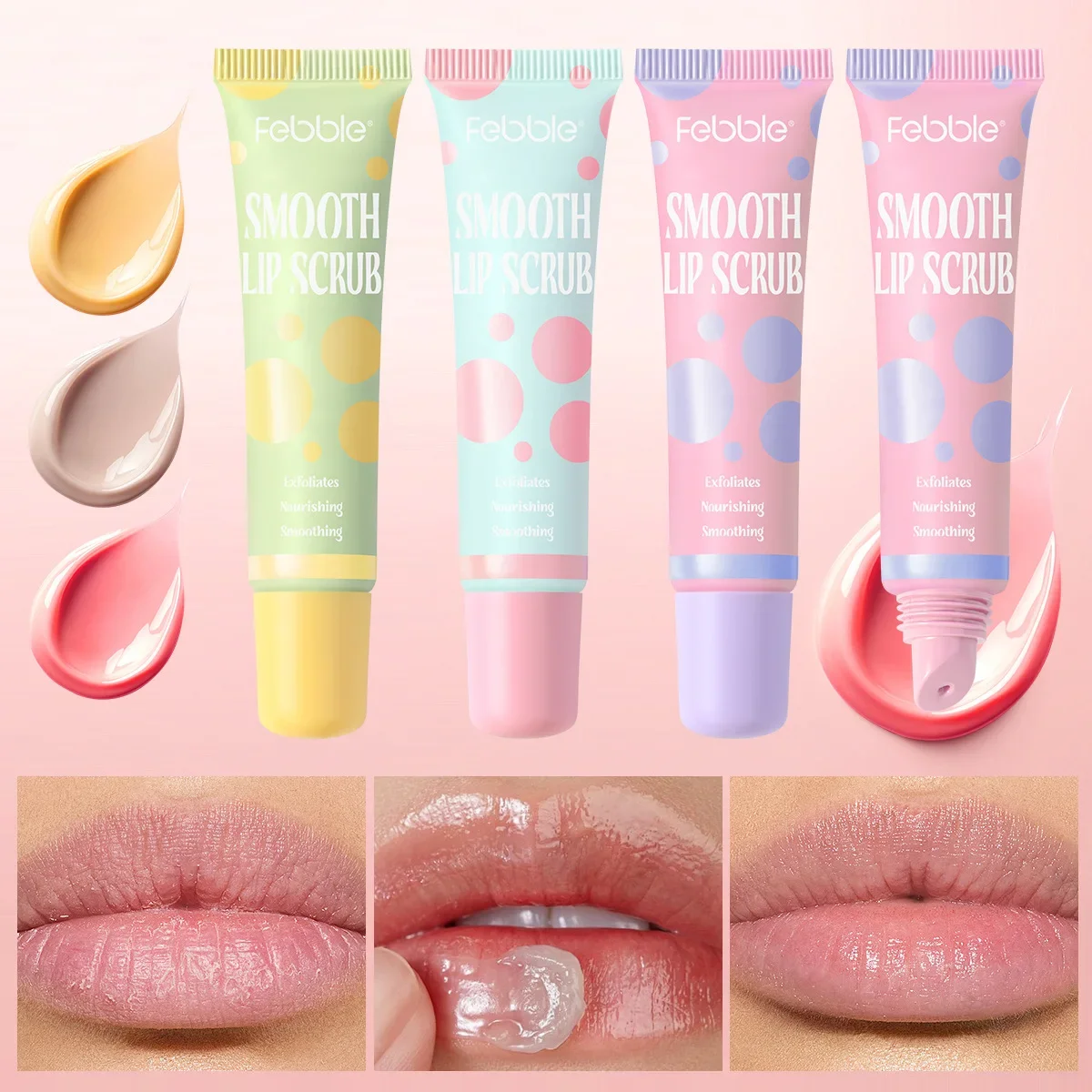 

Moisturizing Lip Scrub Hydrating Brightens Dark Lips Removes Dead Skin Cells for Soft Smooth Kissing Lip Care Treatment
