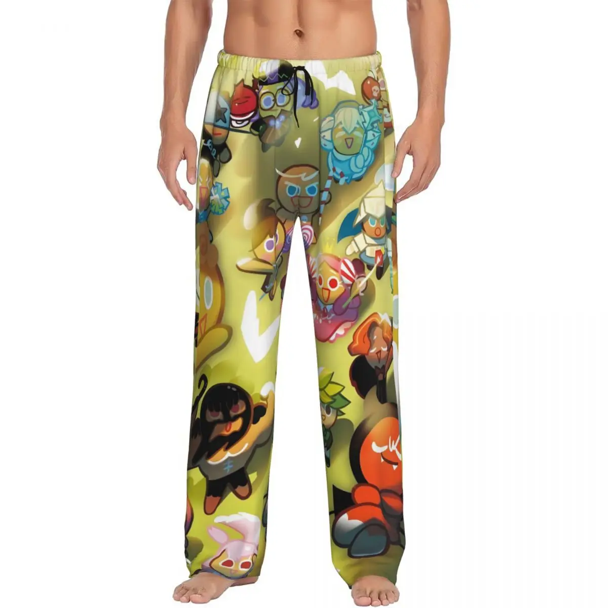 

Custom Men's C-Cookie Run Kingdom Pajama Pants Printed Cute Anime Sleep Sleepwear Bottoms with Pockets