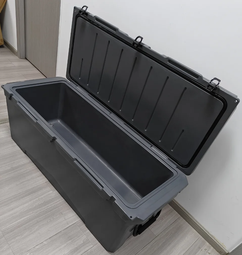 

STLFHot Selling 240QT Insulated PE Camping Cooler Rotomolded Fishing Ice Chest Seafood Transportation Hunting Ice Storage Box
