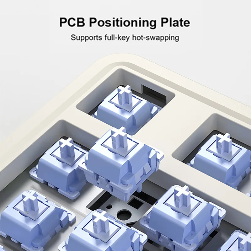 AULA AU75 Esports Gaming Teclado mecánico tres modos 81 teclas PBT Keycap intercambiable en caliente RGB PC escritorio escritura teclado inalámbrico