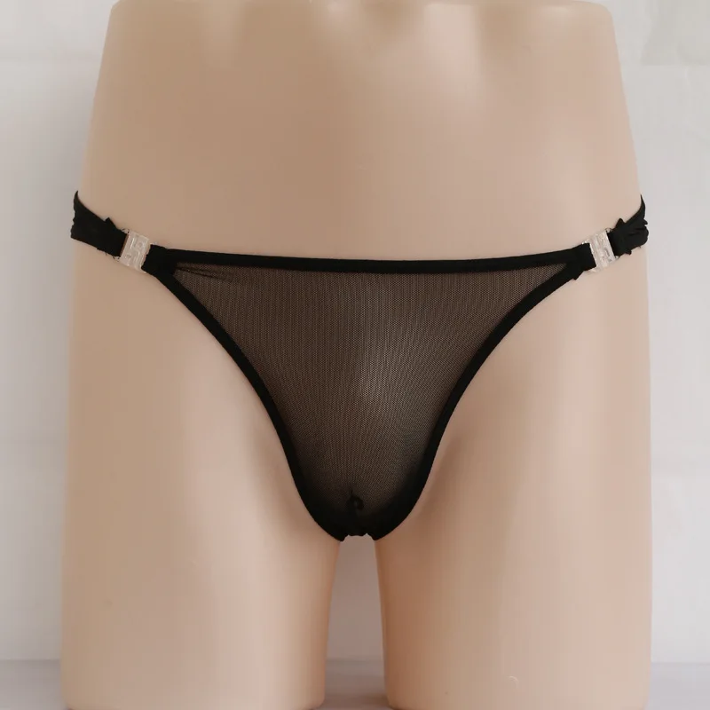 اضافية صغيرة مثير الرجال شاش شفاف G-سلاسل سيور الملابس الداخلية ملخصات ثونغ أحزمة الوقاية مضخة رجل سراويل سيسي ثونغ