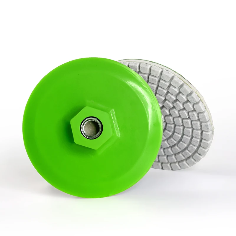 Almofada de polimento úmida integrada de diamante de 3 polegadas 80 mm 50 # -3000 #   Grão para pedra de moer piso de granito de mármore