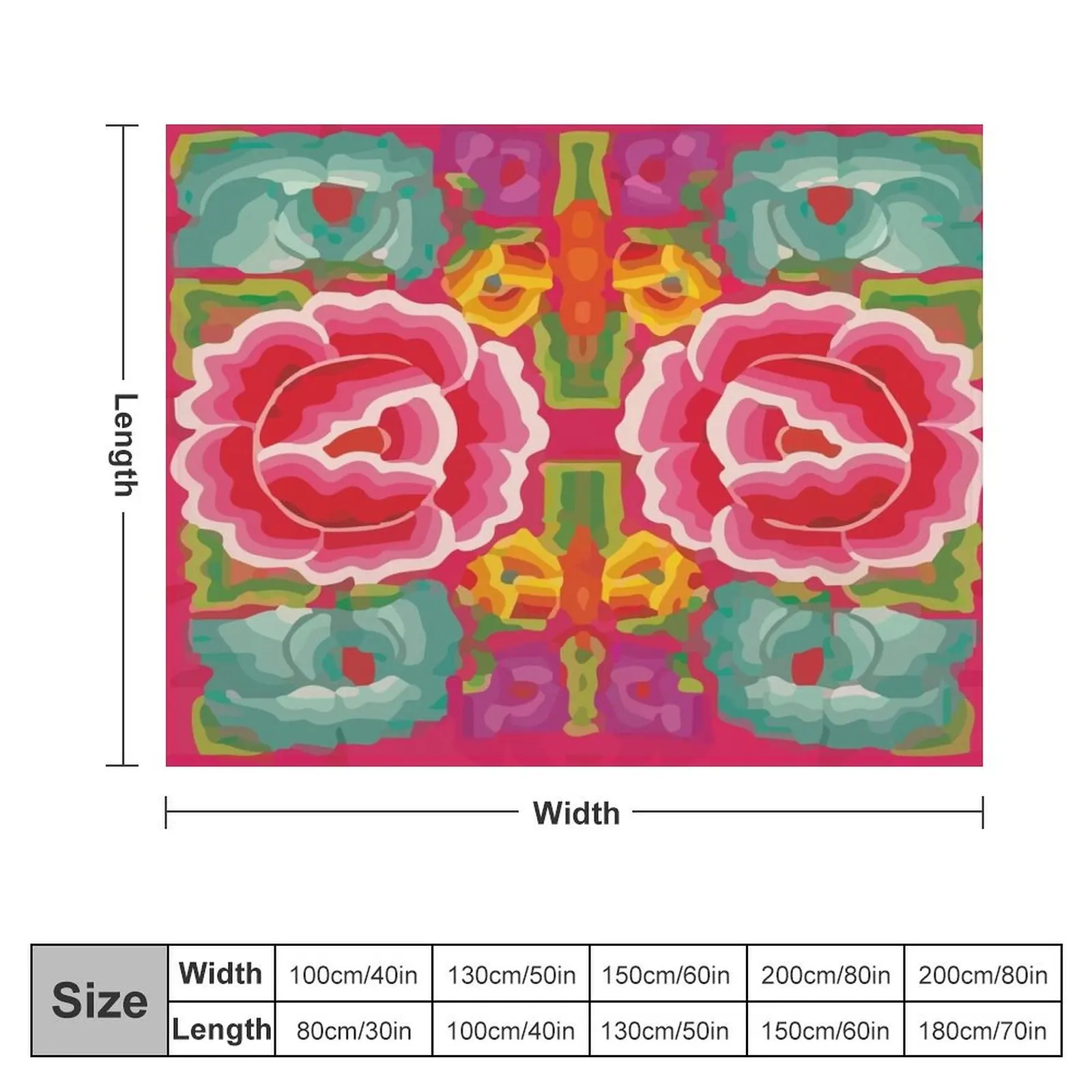 Tehuana Oaxaca Flower Embroidery bight mexican pink interior design Throw Blanket Quilt wednesday Beach halloween Blankets