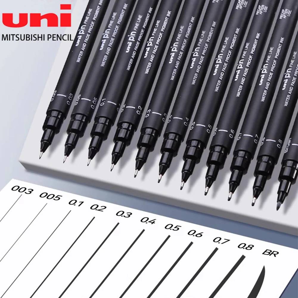 

Япония UNI PIN-200 шприц-ручка манга дизайн ручка для рисования инсульт набор ручек водостойкая калька канцелярские принадлежности