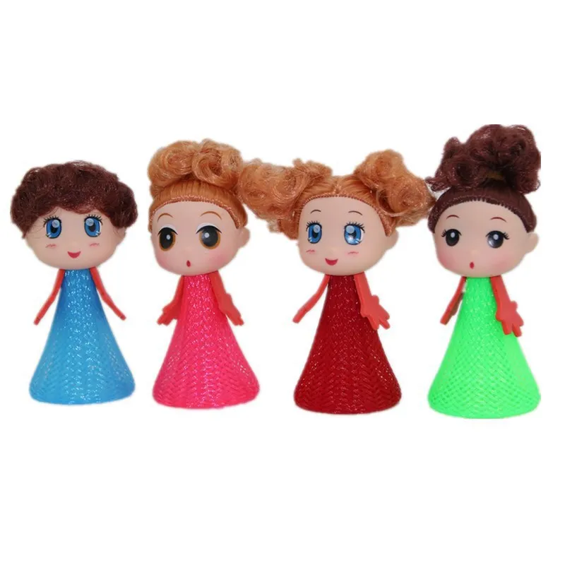 

Novelty Funny Press Bouncing Dolls Toys Cartoon Cute Girl Princess Doll Spring Man EVA Flying Doll Children's Stress Relief Toys