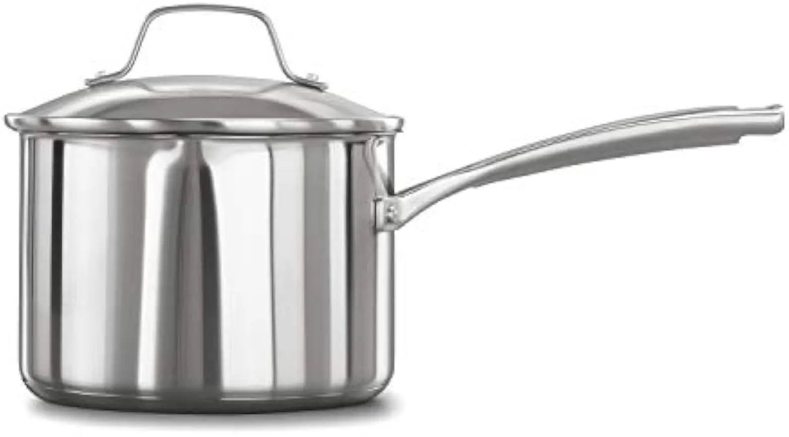 

Premium 3.5-Quart Stainless Steel Sauce Pan with Even Heat Distribution and Cool Handles