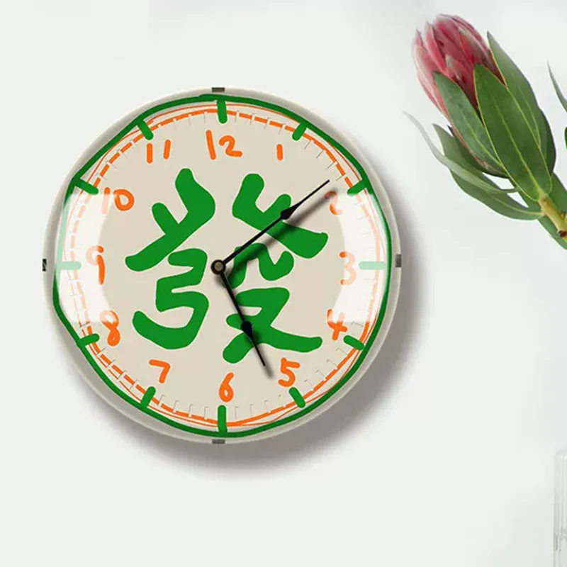 T*-Chinese Style Creative Wall Clocks Interior Aesthetic Design Silent Fashion Clock Wall Minimalist Round Home Decoration