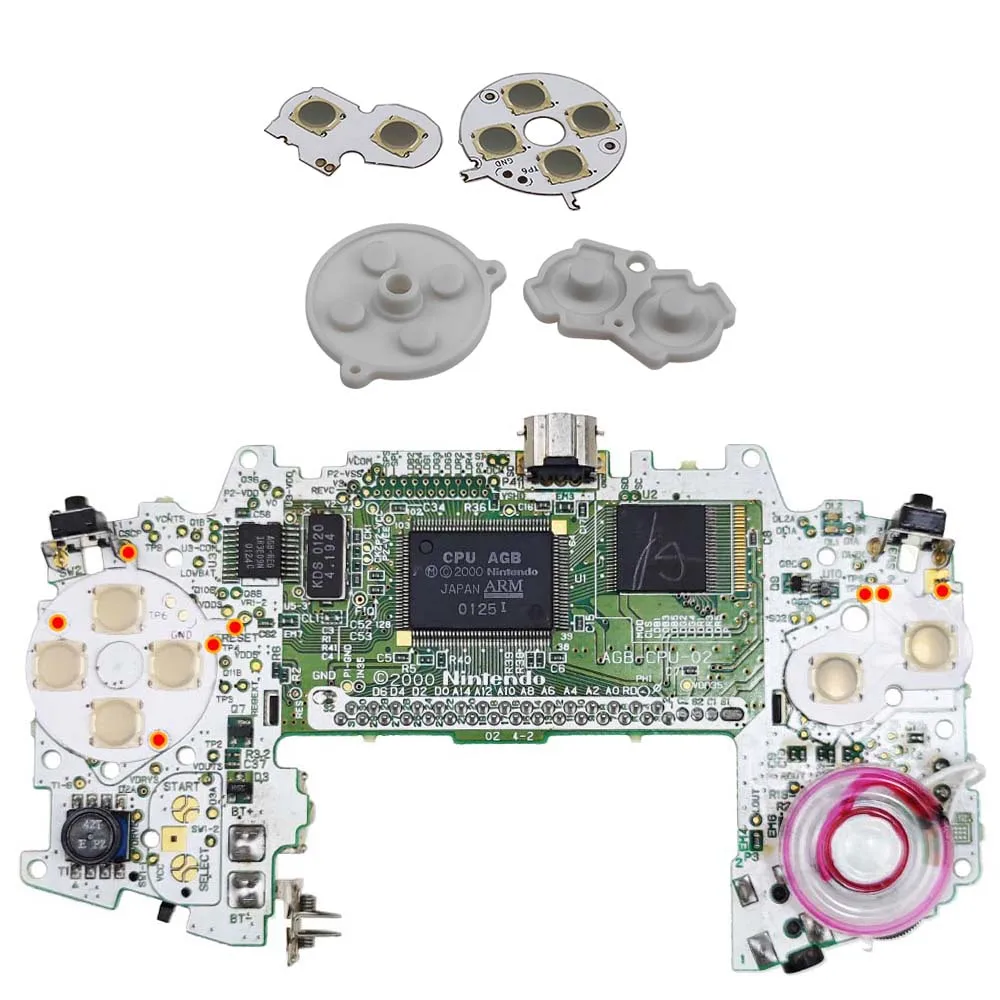 Kit di modifica del pulsante a pellicola conduttiva sottile per GBA con cuscinetti in gomma conduttiva per preferiscono la forza della luce e la