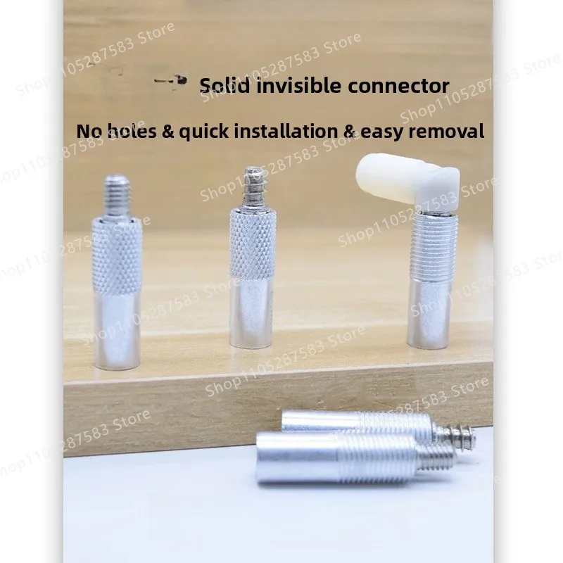 Solid invisible connector 2-in-1 invisible non-porous magnetic screw woodworking 45 degrees Begonia corner furniture plate type