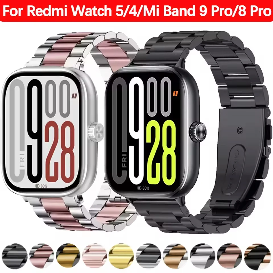 Metallarmband für Redmi Watch 5 und Redmi Watch 4, verstellbares Edelstahlarmband für Xiaomi Mi Band 9 Pro und Mi Band 8 Pro. – Detail 1