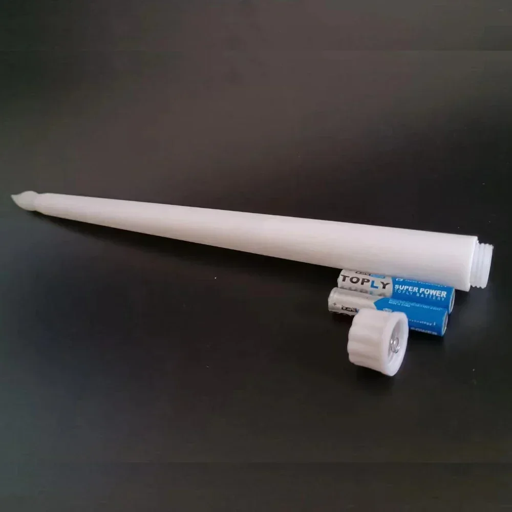 28 سنتيمتر قضيب طويل مصباح شمعة إلكترونية بواسطة الخلية الجافة LED قضيب شمع الشمعدان ، شابات هانوكا تمر #3