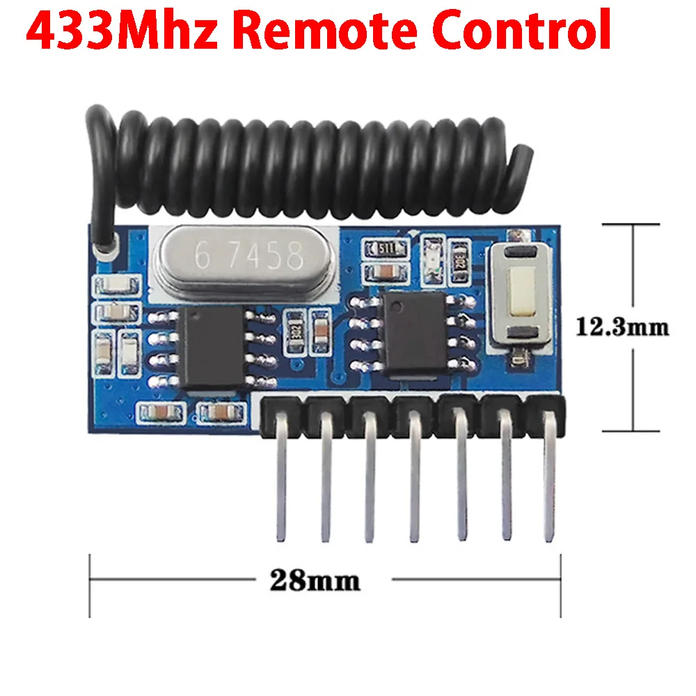 TX118SA-4 Wireless Wide Voltage Coding Transmitter RX480E-4 Decoding Receiver 4 Channel Output Module for 433Mhz Remote Control