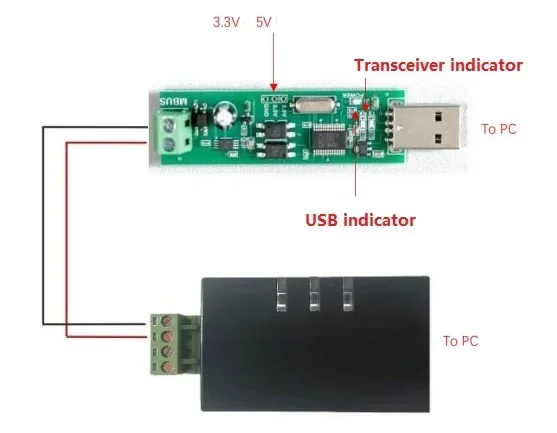 

1X USB to MBUS slave module MBUS master slave communication debugging bus monitor TSS721 No spontaneity Self collection.