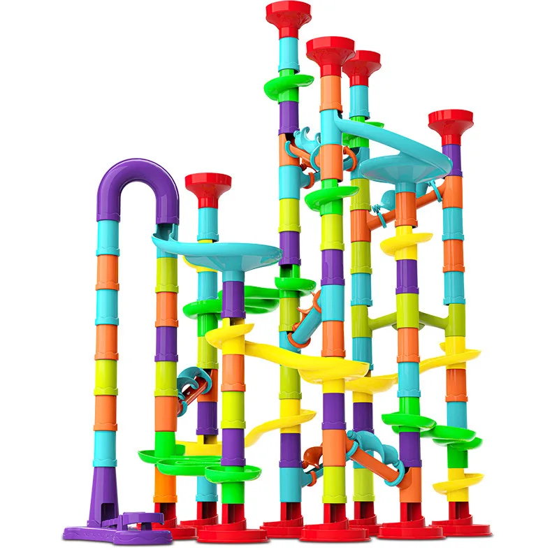 Billes Run catapulte, blocs de construction, perles coulissantes, jouets éducatifs, balles de course, cadeau pour enfants, ensemble de course sur