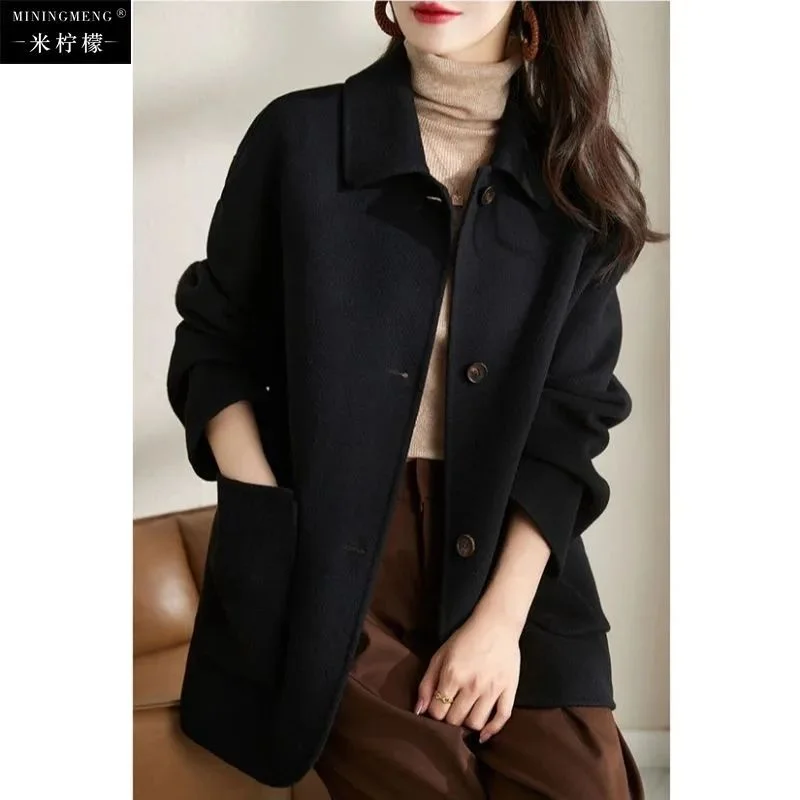 Fashion New Single-breasted Coat New Handmade Jacket Women's Clothing