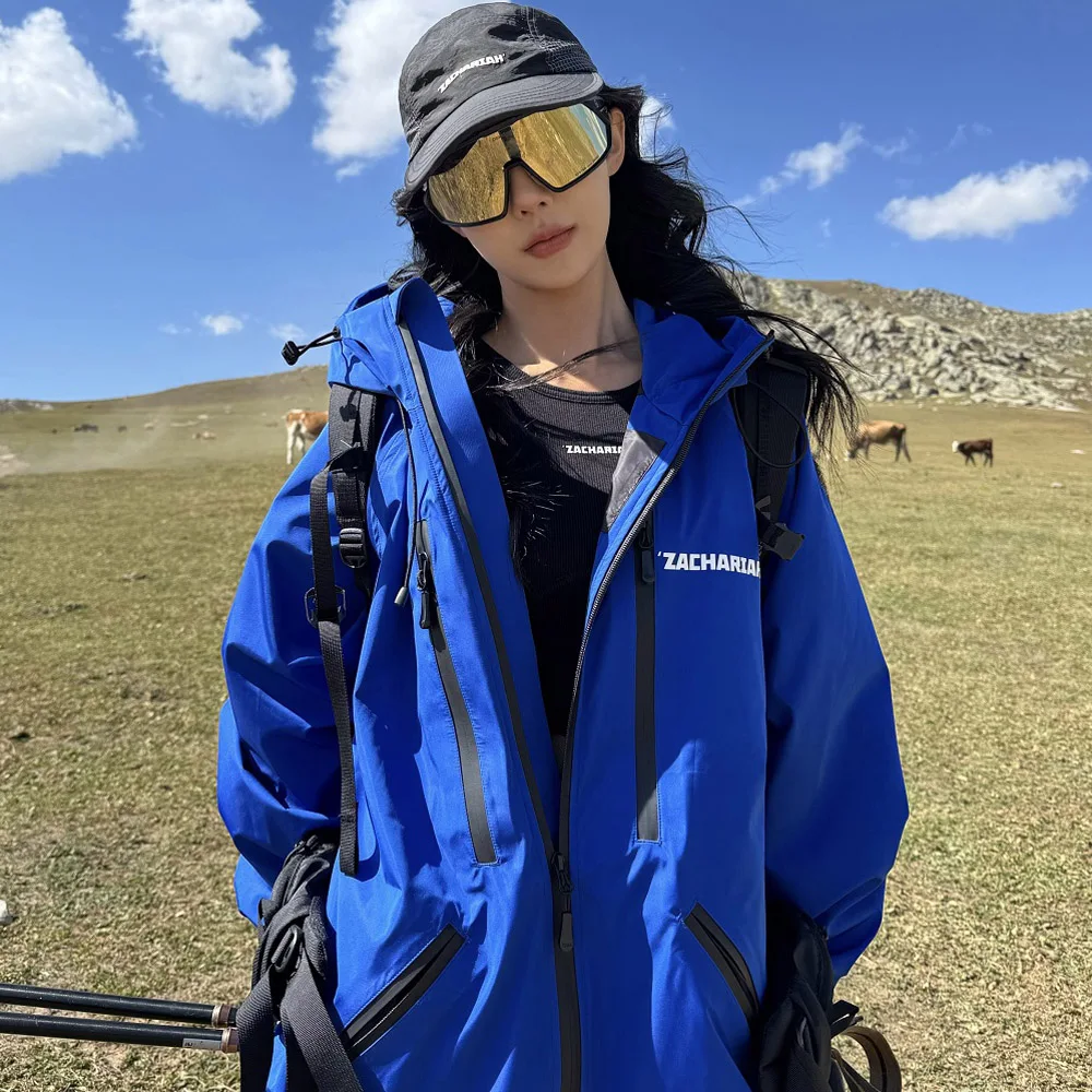 New Windbreaker Women's Jacket Outdoor Autumn Windproof Jacket Mountaineering Camping Breathable Hiking Coat Waterproof Men