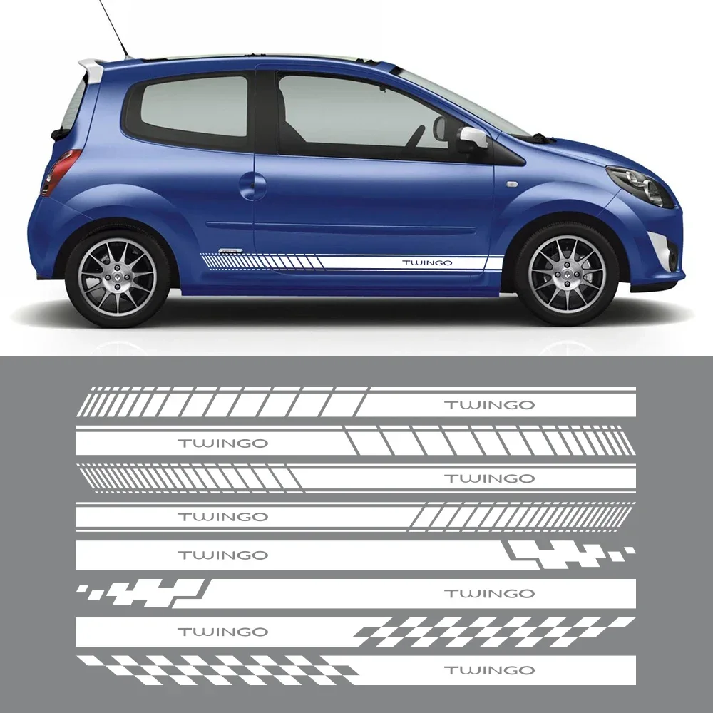 Various Types Car Door Side Stickers For Renault Twingo 1 2 3 Tuning Accessories Sport Styling DIY Vinyl Film Decals Decoration