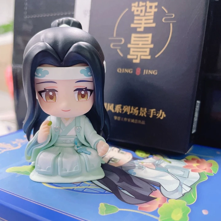 Mo Dao Zu Shi Action Figures Wei Wuxian Lotuswood Boatwalk Night Light Ornament Manga Anime Model Free Charm Pouch Lovable Toys