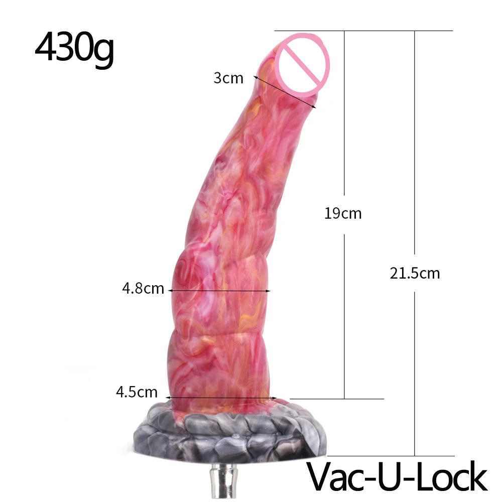 DTSUDU Silicone Animal Dildo for Vac-U-Lock Sex Machine Attachments Alternative Dildo Quick Plug Love Machine Accessories