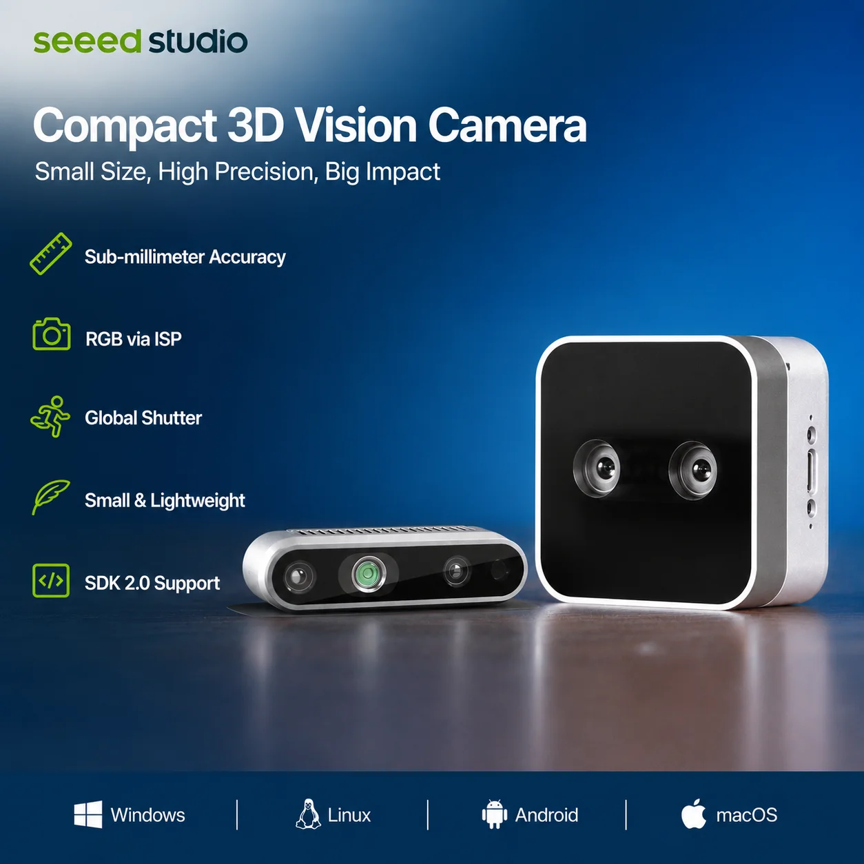 RealSense D405 D435i Depth Camera Stereo 3D Vision Camera Global Shutter ISP SDK2.0 for Robotics AI Machine Vision