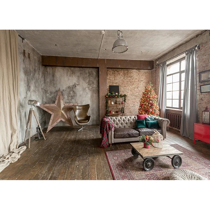 عيد الميلاد موضوع التصوير خلفية شجرة عيد الميلاد الموقد الأطفال صورة الخلفيات للصور استوديو الدعائم 21522DHY-28