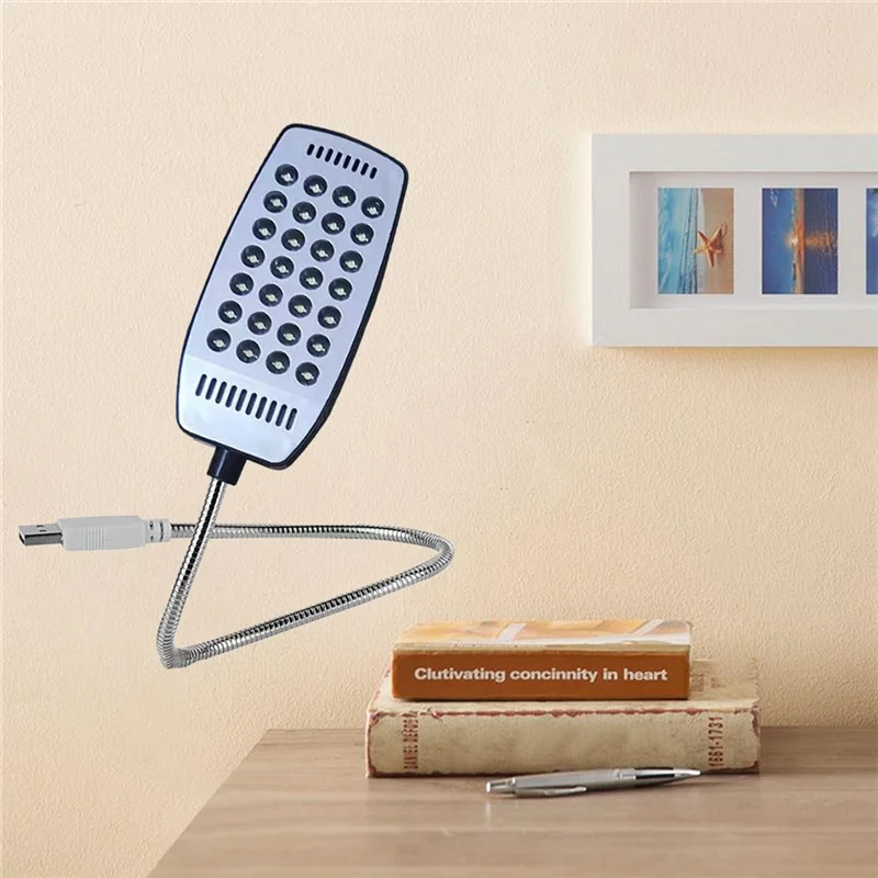 28-светодиодная лампа для чтения USB-светильник для книг Светодиодная USB-светильник для книг Ультра яркая гибкая лампа для ноутбука, компьютера