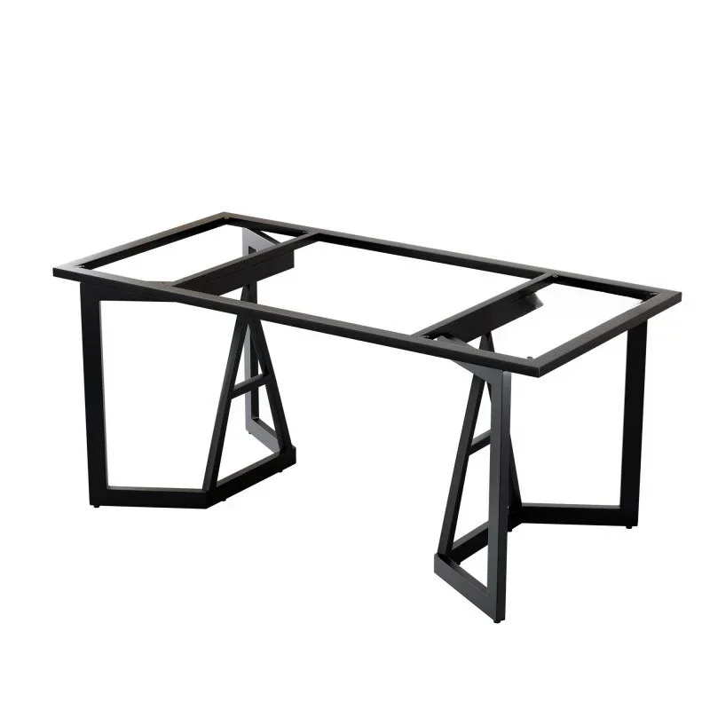 Rock slab tea table feet, creative minimalist tempered glass luxury stone large board table legs bracket