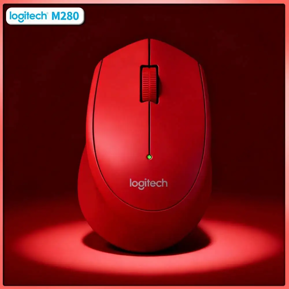 Logitech M280 Wireless Optical Mouse Dust Resist Coated Sensor 2.4GHz 1000 DPI Smooth Cursor Glide for Mac Windows Laptop