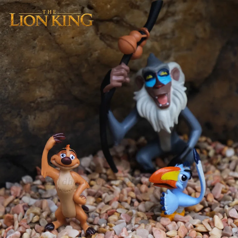 Kawaii Disney The Lion King Pumbaa Timon Rafiki Action Figure Toys Anime Dolls Desktop Ornaments Collection Model Gifts For Kids