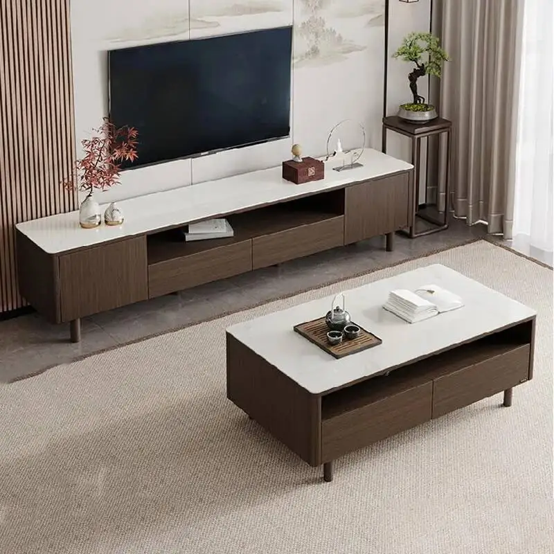 Woonkamer Tv-kamer Moderne houten standaards Designer Display Luxe salon Tv-tafel Esthetisch minimalistisch Muebles Para Tv-huismeubilair